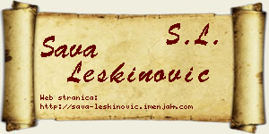 Sava Leškinović vizit kartica